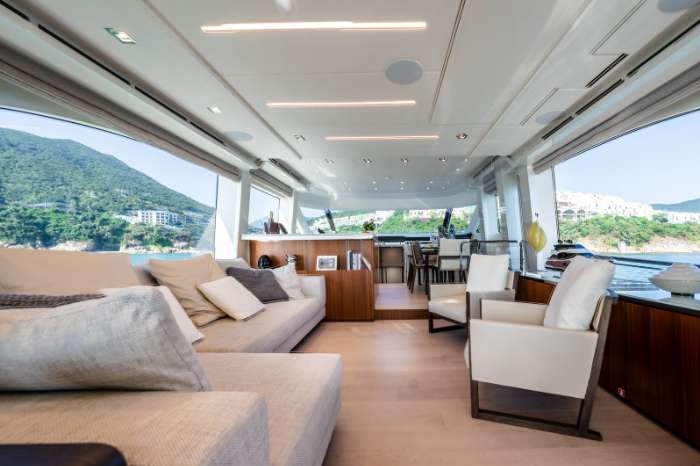 Introducing  Monte Carlo Yacht’s new MCY 70 Skylounge gafencu magazine main deck