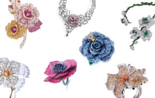 Floral motifs top these marvelously blooming ring necklace jewellery gafencu