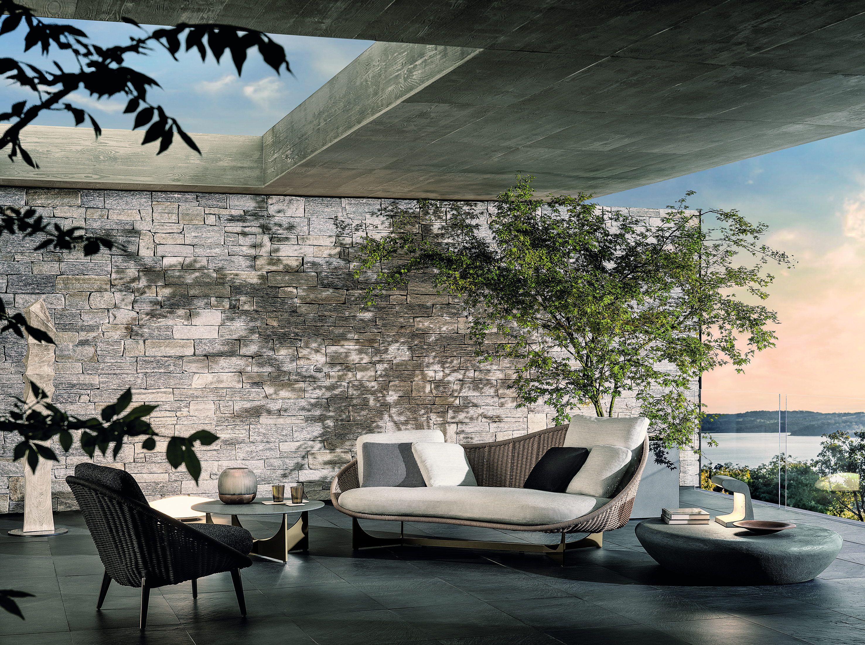 Andante showcases exclusive ART and full Minotti collection lido cord outdoor