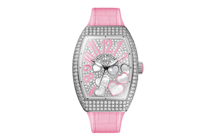 time-warp-six-of-the-best-and-quirkiest-watch-dials-on-the-market-gafencu-Frank Muller Vanguard Lady Heart pink